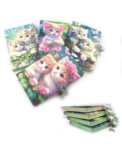 Блокнот «Кошенята» 13х19 см із замком, в асортименті, ТМ J.Otten