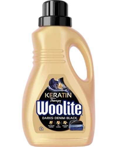 Гель для прання «Woolite» 0,9 л для чорних та джинсових тканин з кератином