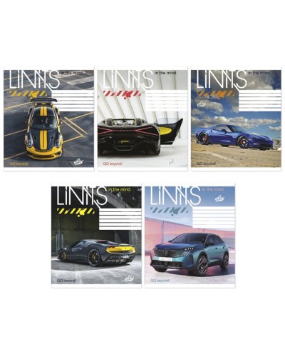 Зошит на 18 аркушів у лінію «Динаміка сталі» №2594, ТМ Brisk