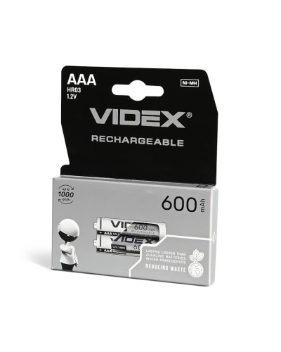 Акумулятор «VIDEX» R03, 2bl, 600 mAh Ni-MH