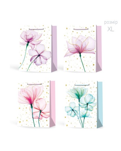 Пакет паперовий 31х12х42 см, в асортименті, TM Leader