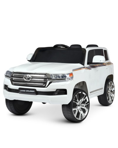 Джип р/к 2,4G на акумуляторі 24V 5AH, 2х 25W та 2х45W музичний з USB, MP3, TF, шкіряним сидінням, білий