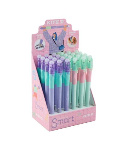 Ручка «Smart 5» пиши-стирай 0,5 мм синя, ТМ Kite