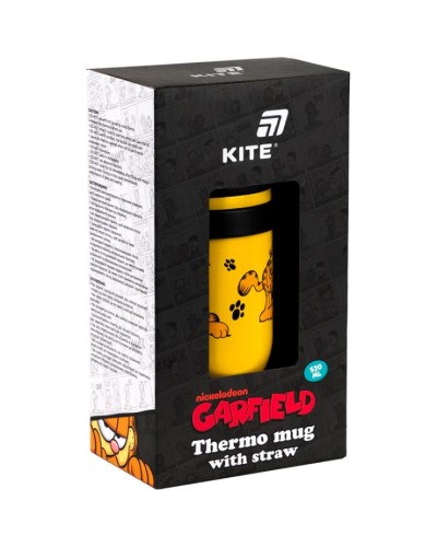 Термокружка «GF» 530 мл з трубочкою, 530 мл, ТМ Kite