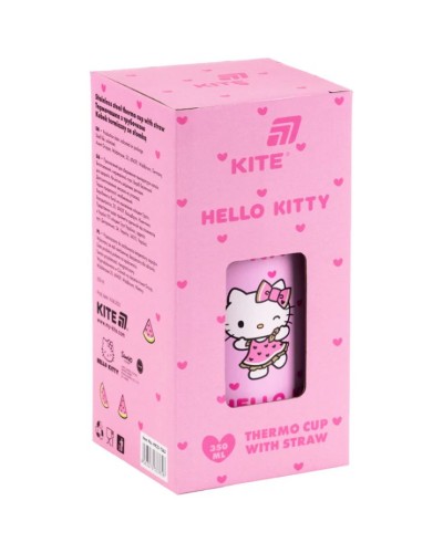 Термокружка «HK» 350 мл з трубочкою, ТМ Kite