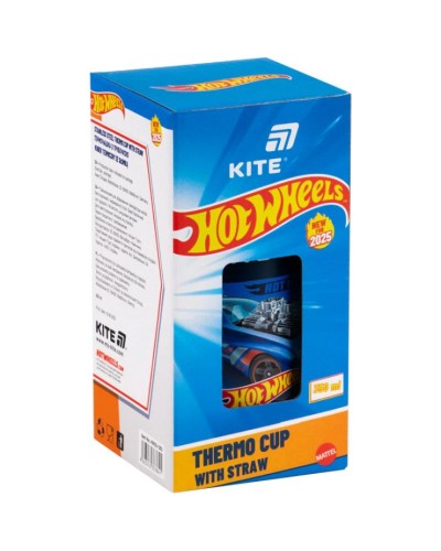 Термокружка «HW» 350 мл з трубочкою, ТМ Kite