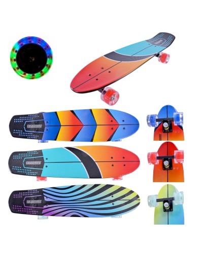 Пенні борд 68х17,5 см з колеса PU зі світлом, в асортименті