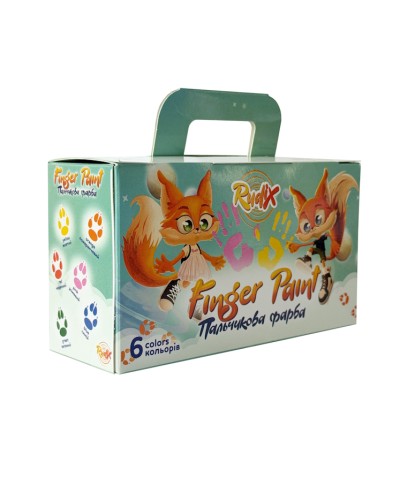 Фарби пальчикові на 6кольорів по 60 мл, RUDIX