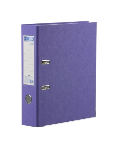 Папка-реєстратор «LUX» А4 одностороння збірна 70 мм PP, фіолетова, JOBMAX