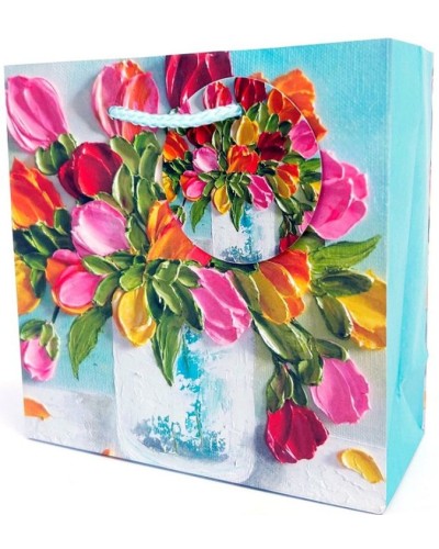 Пакет паперовий «Букет» 16х16х7 см, ТМ Мандарин