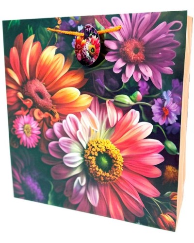 Пакет паперовий «Квіти» 35x37x12 см, ТМ Мандарин