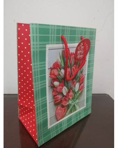 Пакет паперовий «Вітаю» 35х37х12 см, ТМ Мандарин