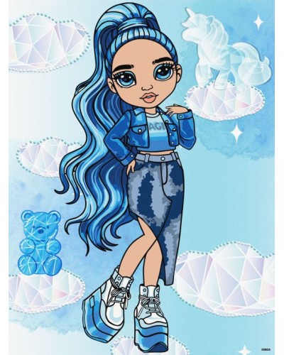 Картина за номерами «Rainbow High. Skyler» 30х40 см зі стразами, ТМ Ідейка