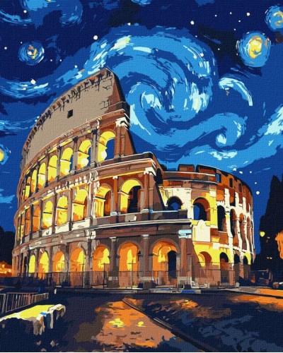Картина за номерами «Ніч у Римі» 40х50 см, ТМ Ідейка