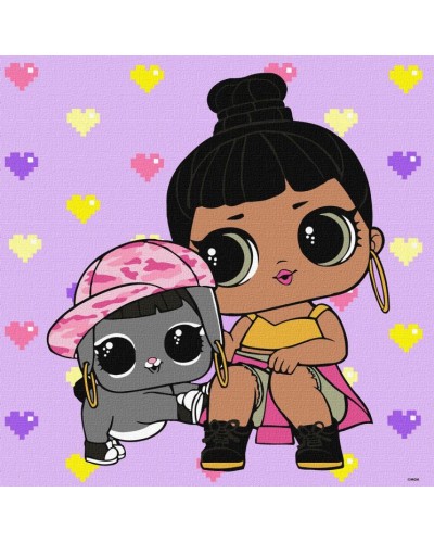 Картина за номерами «L.O.L. Surprise! TroopSurprise Honey Bun With Bunny Hun» 40х40 см, ТМ Ідейка