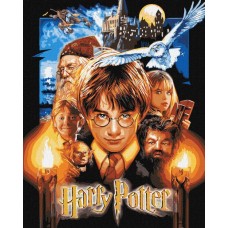 Картина за номерами «WB Гаррі Поттер: Постер» 40х50 см з фарбами металік, ТМ Ідейка