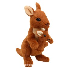 М`яка іграшка «Кенгуру Елі» 32 см з малюком 14 см, ПП Копиця