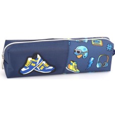 Пенал 21х4,5х6 см синій, ТМ Мандарин