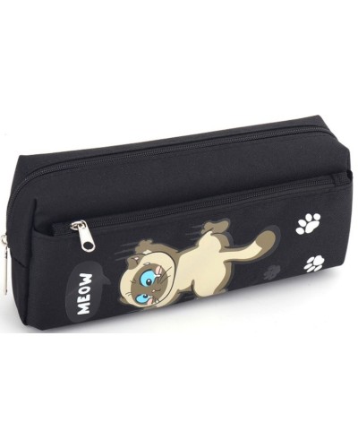 Пенал 20х8,5х6 см чорний, ТМ Мандарин