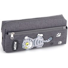 Пенал 20х8,5х6 см сірий, ТМ Мандарин