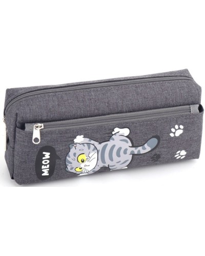 Пенал 20х8,5х6 см сірий, ТМ Мандарин