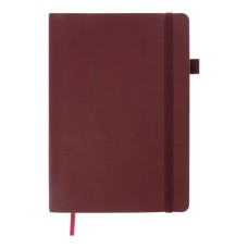 Блокнот «BRIEF» А5 на 96 аркушів у клітинку з обкладинкою зі шкірзаму, червоний, ТМ Buromax