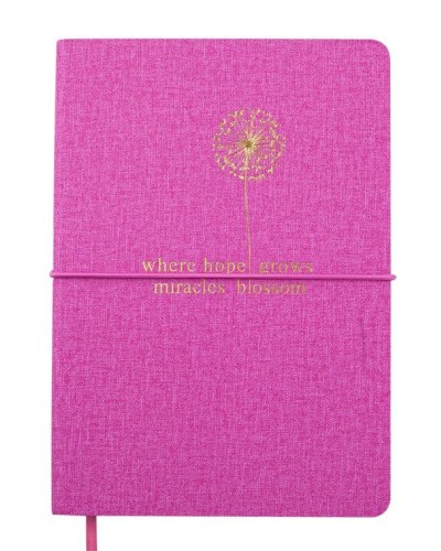 Блокнот «NICE» А5 на 96 аркушів у клітинку з обкладинкою зі шкірзаму, малиновий, ТМ Buromax