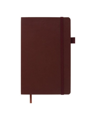 Блокнот «PRIMO» 12,5х19,5 см на 96 аркушів у клітинку з обкладинкою зі шкірзаму, коричневий, ТМ Buromax