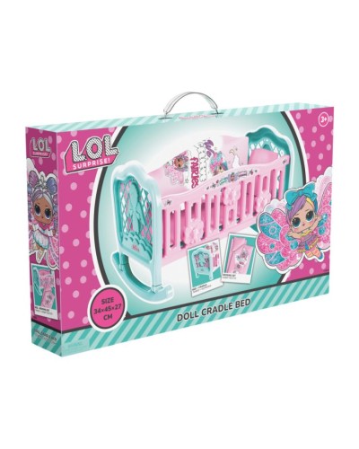 Колиска «L.O.L. Surprise! Ми віримо в феї» 45х34х27 см з комплектом постільної білизни, у коробці 52х31х8 см, ТМ Технок