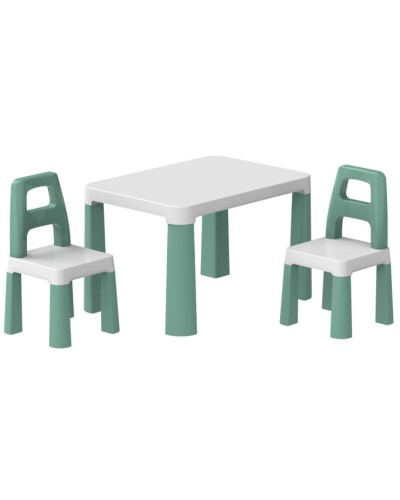 Дитячий стіл 75х54х47 см з двома стільцями 32х32х55 см кожен та максимальним навантаженням до 75 кг, у коробці 74х62х12 см, ТМ Технок