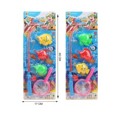 Риболовля: вудка та 3 рибки, в асортименті, на планшетці 48х17 см