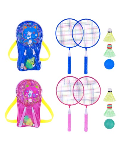Бадмінтон: 2 ракетки та 2 волани, на планшетці 28х5х50 см