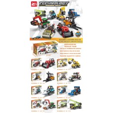 Конструктор «Транспорт» від 124 деталей, в асортименті, 8 шт у дисплеї 47,7х18,8х18,5 см