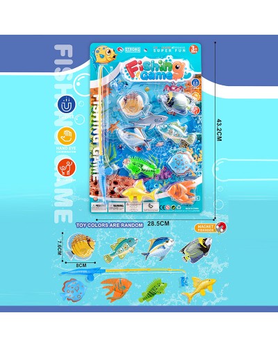 Риболовля: вудка та 8 риб, на планшетці 43,2х28,5 см