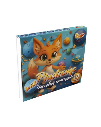 Пластилін на 10 кольорів по 20 г зі стеками, RUDIX