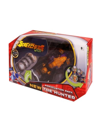 Трансформер-машина Screechers Wild! «Хантер» 14х6х7 см з 4 дисками, у коробці 30х8х19 см