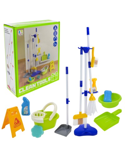 Набір для прибирання: швабра, мітла, аксесуари в коробці 33х10х25 см