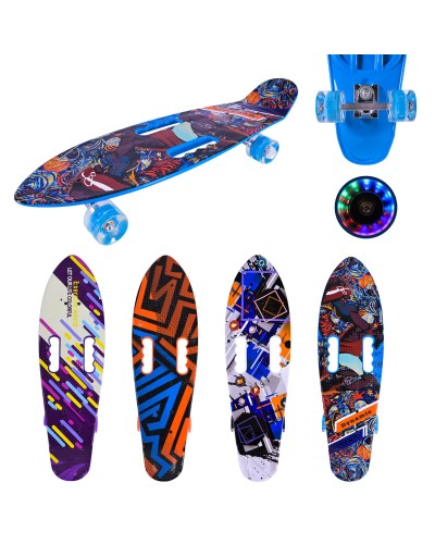 Пенні-борд 67х20 см з колеса PU світяться, в асортименті