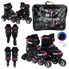 Ролики розміром 38-41 на металевій рамі з колесами PU зі світлом, в асортименті