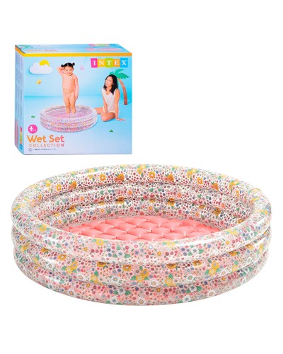 Басейн надувний «Солодка квітка» 86х25 см на 56 л, у коробці, ТМ Intex