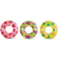 Коло надувне «Фрукти» 107 см від 9 років з максимальним навантаженням до 80 кг та ремкомплектом, в асортименті, у коробці, ТМ Intex