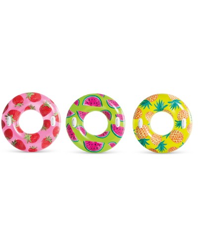 Коло надувне «Фрукти» 107 см від 9 років з максимальним навантаженням до 80 кг та ремкомплектом, в асортименті, у коробці, ТМ Intex