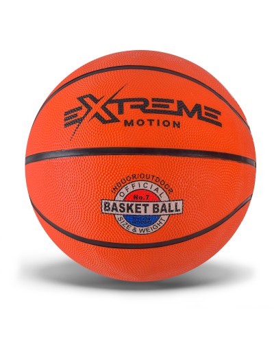 М'яч баскетбольний №7 гумовий вагою 520 г, в асортименті, у сітці