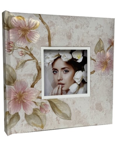 Фотоальбом «Sakura» на 300 фото 10х15см з паперовими аркушами, обкладинка з ламінованого картону, 22х22 см