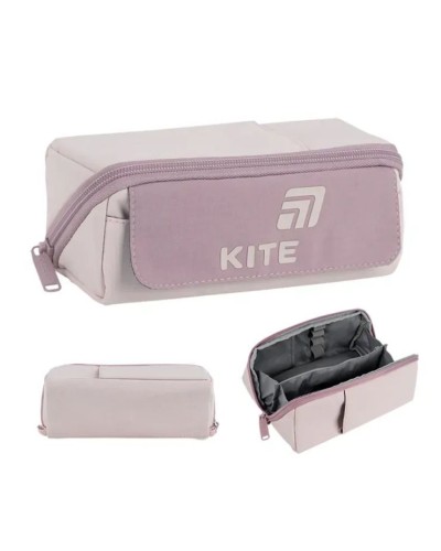 Пенал 20х11,5х9,5 см рожевий, 2702-5, ТМ Kite