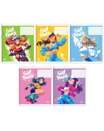 Зошит на 36 аркушів у клітинку «Круті дівчата» №2584, ТМ Brisk