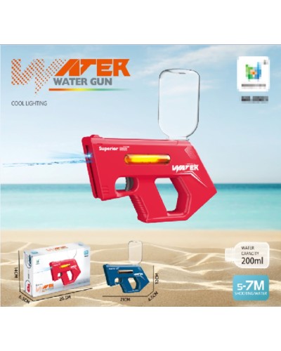 Іграшковий водний пістолет на акумуляторі, в асортименті, у коробці 14х6,5х28,5 см