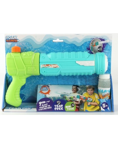 Іграшковий водний пістолет з запаскою, стріляє піною, у коробці