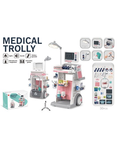 Набір лякаря «Стоматолог» з 30 елементів зі сітом та звуком, на батарейці, у коробці 30,3х68х33 см