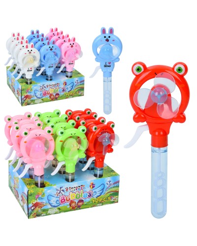 Мильні бульбашки «Меч» 24,5 см 2 в 1 з механічним вентилятором, в асортименті, по 12 шт у дисплеї 26,5х25 см